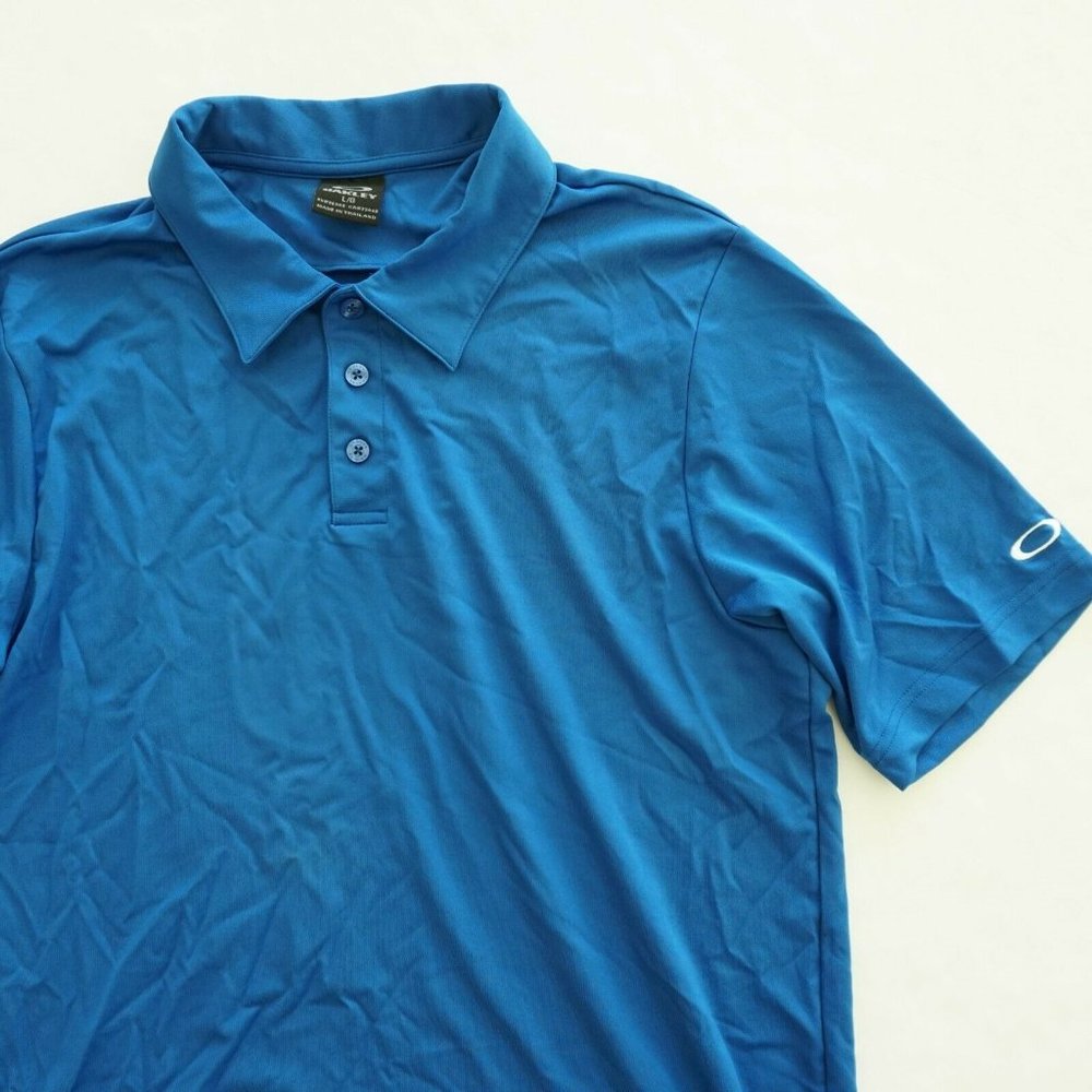 Oakley Mens Polo Shirt Golf Active Royal Blue Larg
